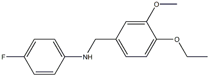 N-[(4-ethoxy-3-methoxyphenyl)methyl]-4-fluoroaniline Struktur