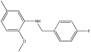 N-[(4-fluorophenyl)methyl]-2-methoxy-5-methylaniline Struktur