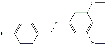 N-[(4-fluorophenyl)methyl]-3,5-dimethoxyaniline Struktur