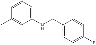 N-[(4-fluorophenyl)methyl]-3-methylaniline Struktur