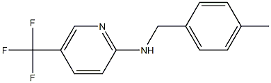 N-[(4-methylphenyl)methyl]-5-(trifluoromethyl)pyridin-2-amine Struktur