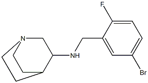 N-[(5-bromo-2-fluorophenyl)methyl]-1-azabicyclo[2.2.2]octan-3-amine Struktur