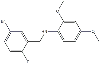 N-[(5-bromo-2-fluorophenyl)methyl]-2,4-dimethoxyaniline Struktur