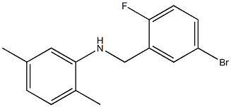 N-[(5-bromo-2-fluorophenyl)methyl]-2,5-dimethylaniline Struktur