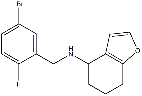 N-[(5-bromo-2-fluorophenyl)methyl]-4,5,6,7-tetrahydro-1-benzofuran-4-amine Struktur