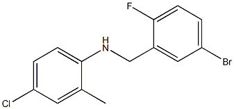 N-[(5-bromo-2-fluorophenyl)methyl]-4-chloro-2-methylaniline Struktur