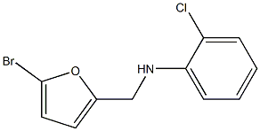 N-[(5-bromofuran-2-yl)methyl]-2-chloroaniline Struktur