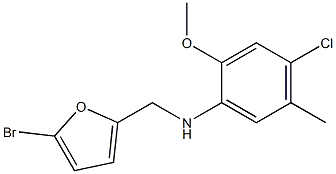 N-[(5-bromofuran-2-yl)methyl]-4-chloro-2-methoxy-5-methylaniline Struktur