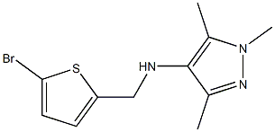 N-[(5-bromothiophen-2-yl)methyl]-1,3,5-trimethyl-1H-pyrazol-4-amine Struktur