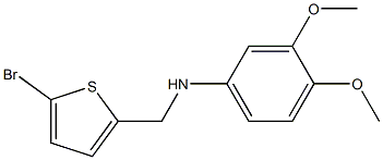 N-[(5-bromothiophen-2-yl)methyl]-3,4-dimethoxyaniline Struktur