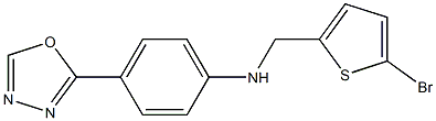 N-[(5-bromothiophen-2-yl)methyl]-4-(1,3,4-oxadiazol-2-yl)aniline Struktur