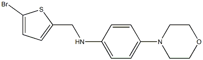 N-[(5-bromothiophen-2-yl)methyl]-4-(morpholin-4-yl)aniline Struktur