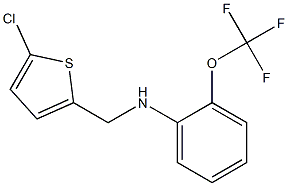 N-[(5-chlorothiophen-2-yl)methyl]-2-(trifluoromethoxy)aniline Struktur