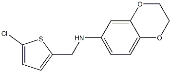 N-[(5-chlorothiophen-2-yl)methyl]-2,3-dihydro-1,4-benzodioxin-6-amine Struktur