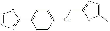 N-[(5-methylfuran-2-yl)methyl]-4-(1,3,4-oxadiazol-2-yl)aniline Struktur