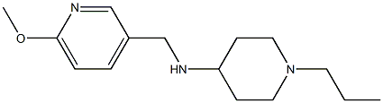 N-[(6-methoxypyridin-3-yl)methyl]-1-propylpiperidin-4-amine Struktur