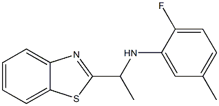 N-[1-(1,3-benzothiazol-2-yl)ethyl]-2-fluoro-5-methylaniline Struktur