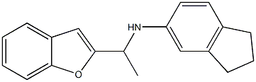 N-[1-(1-benzofuran-2-yl)ethyl]-2,3-dihydro-1H-inden-5-amine Struktur