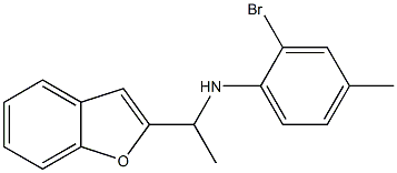 N-[1-(1-benzofuran-2-yl)ethyl]-2-bromo-4-methylaniline Struktur