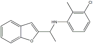 N-[1-(1-benzofuran-2-yl)ethyl]-3-chloro-2-methylaniline Struktur