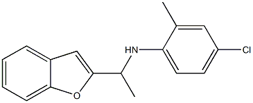 N-[1-(1-benzofuran-2-yl)ethyl]-4-chloro-2-methylaniline Struktur