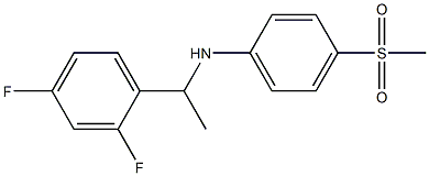 N-[1-(2,4-difluorophenyl)ethyl]-4-methanesulfonylaniline Struktur