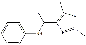 N-[1-(2,5-dimethyl-1,3-thiazol-4-yl)ethyl]aniline Struktur