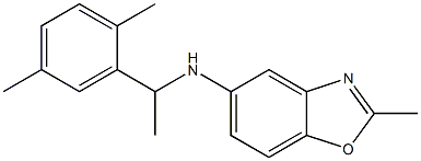 N-[1-(2,5-dimethylphenyl)ethyl]-2-methyl-1,3-benzoxazol-5-amine Struktur