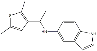 N-[1-(2,5-dimethylthiophen-3-yl)ethyl]-1H-indol-5-amine Struktur