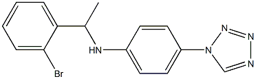 N-[1-(2-bromophenyl)ethyl]-4-(1H-1,2,3,4-tetrazol-1-yl)aniline Struktur