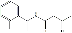 N-[1-(2-fluorophenyl)ethyl]-3-oxobutanamide Struktur