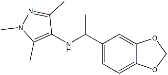 N-[1-(2H-1,3-benzodioxol-5-yl)ethyl]-1,3,5-trimethyl-1H-pyrazol-4-amine Struktur