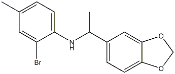 N-[1-(2H-1,3-benzodioxol-5-yl)ethyl]-2-bromo-4-methylaniline Struktur