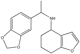 N-[1-(2H-1,3-benzodioxol-5-yl)ethyl]-4,5,6,7-tetrahydro-1-benzofuran-4-amine Struktur