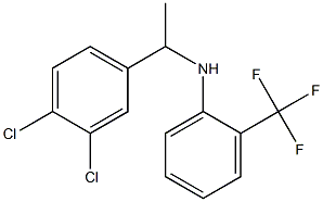 N-[1-(3,4-dichlorophenyl)ethyl]-2-(trifluoromethyl)aniline Struktur