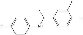 N-[1-(3,4-difluorophenyl)ethyl]-4-fluoroaniline Struktur