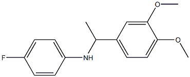 N-[1-(3,4-dimethoxyphenyl)ethyl]-4-fluoroaniline Struktur