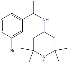 N-[1-(3-bromophenyl)ethyl]-2,2,6,6-tetramethylpiperidin-4-amine Struktur