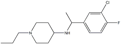 N-[1-(3-chloro-4-fluorophenyl)ethyl]-1-propylpiperidin-4-amine Struktur