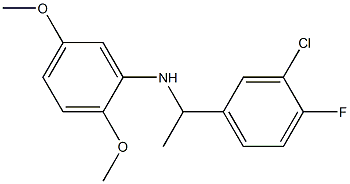 N-[1-(3-chloro-4-fluorophenyl)ethyl]-2,5-dimethoxyaniline Struktur