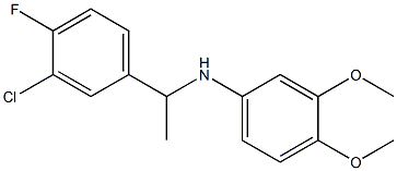 N-[1-(3-chloro-4-fluorophenyl)ethyl]-3,4-dimethoxyaniline Struktur