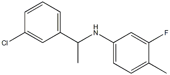 N-[1-(3-chlorophenyl)ethyl]-3-fluoro-4-methylaniline Struktur