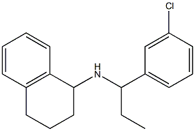 N-[1-(3-chlorophenyl)propyl]-1,2,3,4-tetrahydronaphthalen-1-amine Struktur