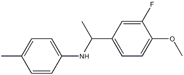 N-[1-(3-fluoro-4-methoxyphenyl)ethyl]-4-methylaniline Struktur