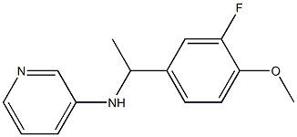 N-[1-(3-fluoro-4-methoxyphenyl)ethyl]pyridin-3-amine Struktur