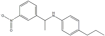 N-[1-(3-nitrophenyl)ethyl]-4-propylaniline Struktur