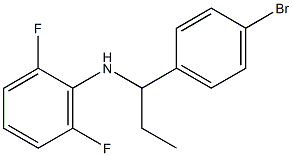 N-[1-(4-bromophenyl)propyl]-2,6-difluoroaniline Struktur