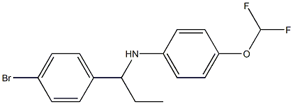 N-[1-(4-bromophenyl)propyl]-4-(difluoromethoxy)aniline Struktur