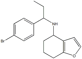 N-[1-(4-bromophenyl)propyl]-4,5,6,7-tetrahydro-1-benzofuran-4-amine Struktur