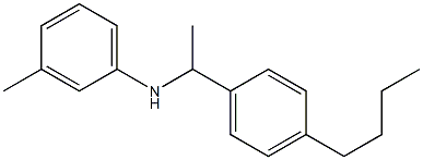 N-[1-(4-butylphenyl)ethyl]-3-methylaniline Struktur